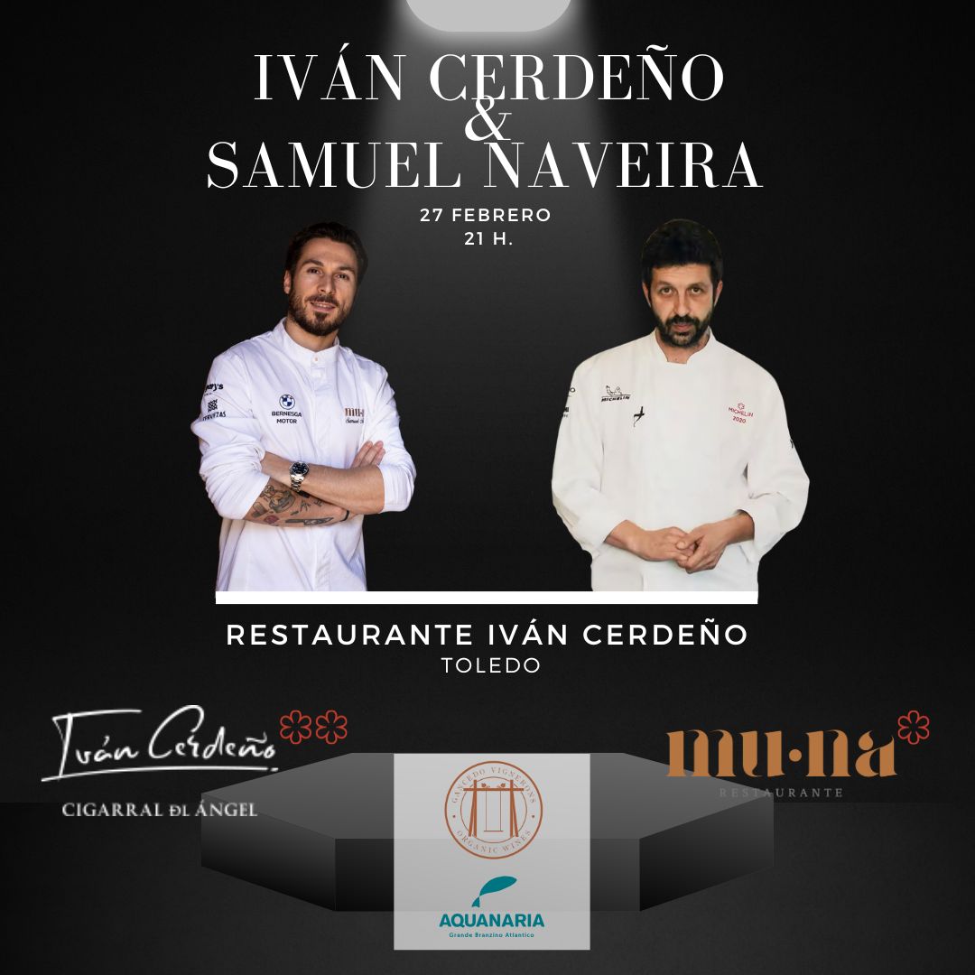 Samuel Naveira e Iván Cerdeño cocinarán en Toledo el 27 de febrero.